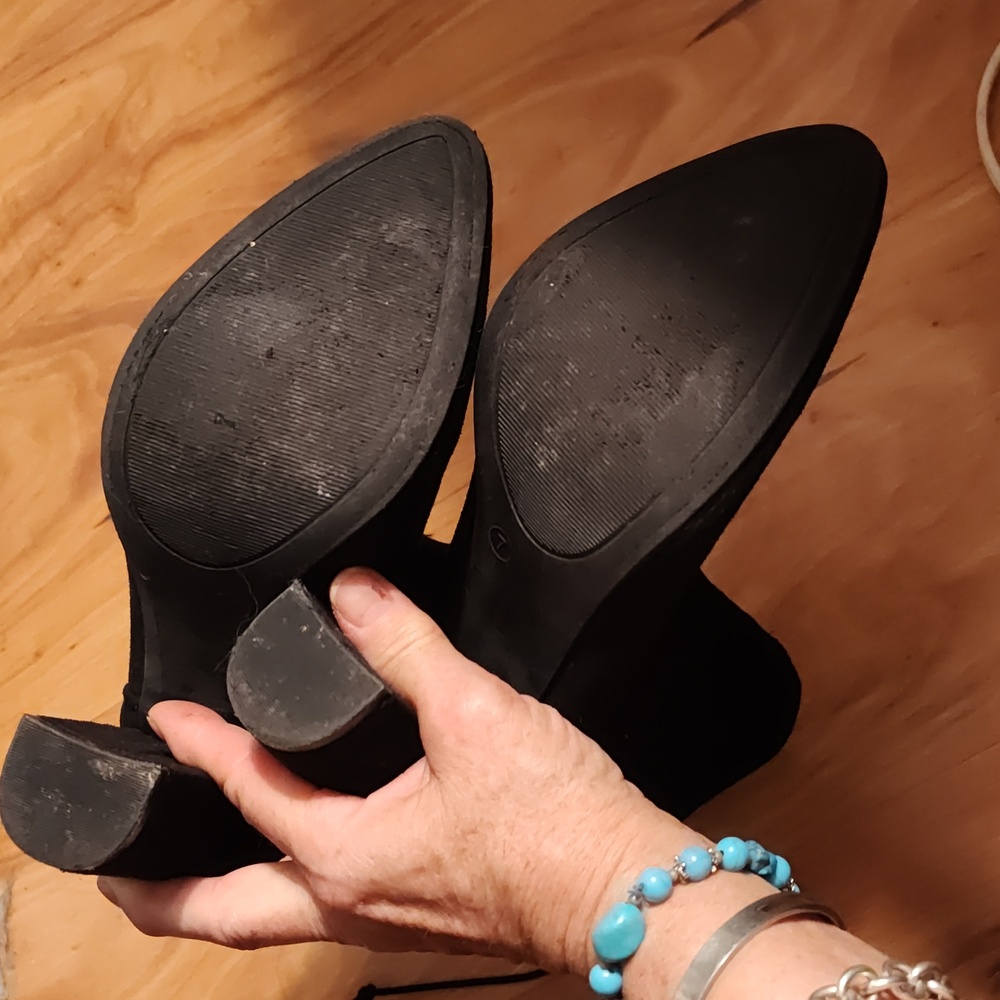 🖤 Shein Suede Ankle Tie sock boots, Sz 7 🖤 Soo Cute - Picture 3 of 5